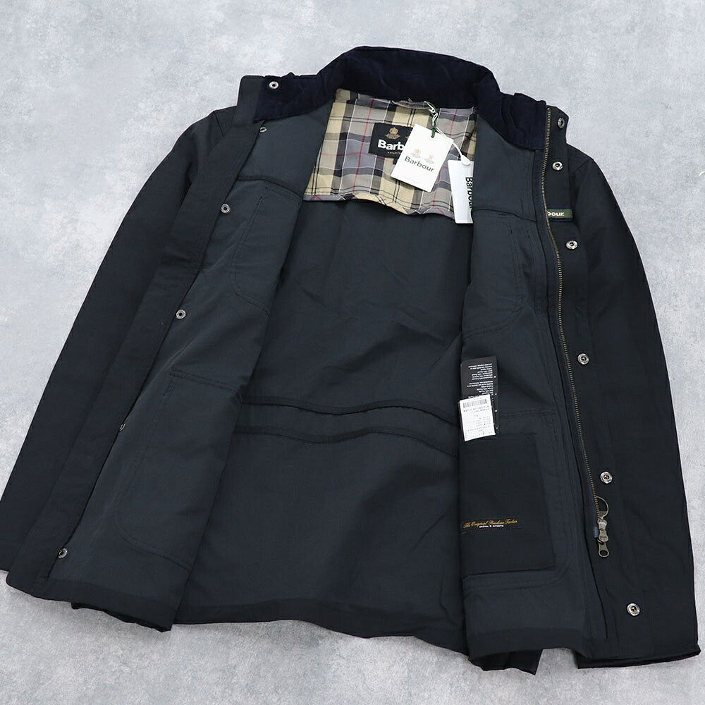 Barbour バブアー メンズ アウター ジャケット・ブルゾン ネイビー 綿 ミリタリー ロゴ 刺繍 MCA0430