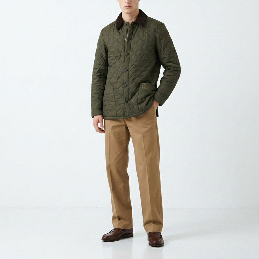 Barbour バブアー メンズ アウター ジャケット・ブルゾン オリーブ ナイロン キルティングジャケット ミリタリー MQU0240