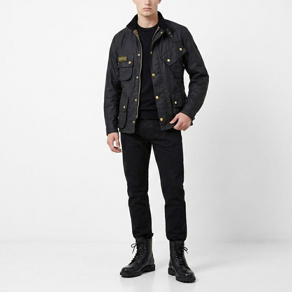 Barbour バブアー メンズ アウター ジャケット・ブルゾン ブラック ワックスコットン ミリタリージャケット MWX0004