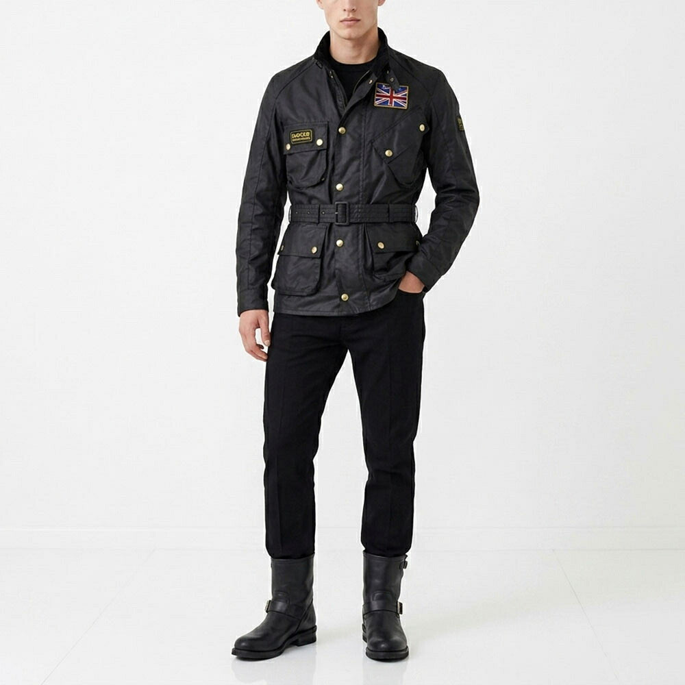 Barbour バブアー メンズ アウター ジャケット・ブルゾン ブラック コットン ミリタリージャケット ユニオンジャック MWX0068