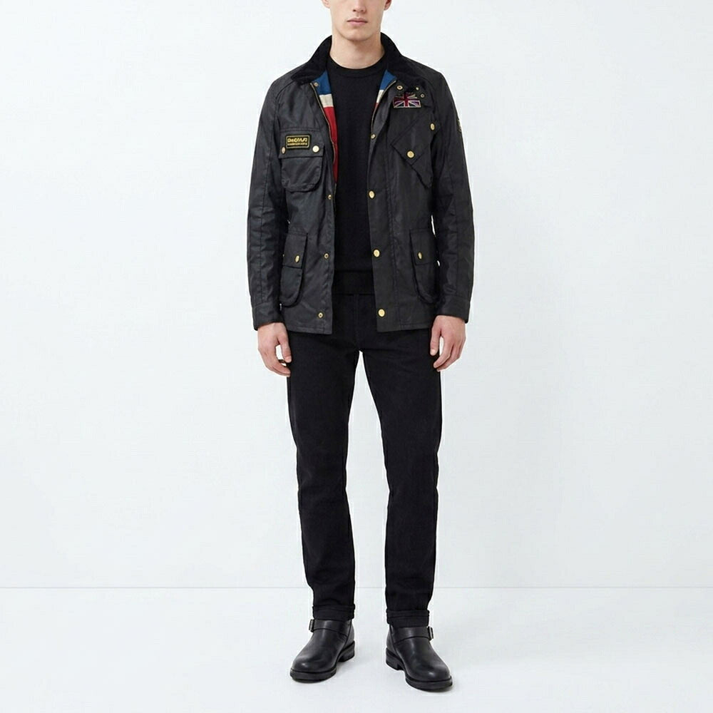 Barbour バブアー メンズ アウター ジャケット・ブルゾン ブラック コットン ミリタリージャケット ユニオンジャック MWX0068