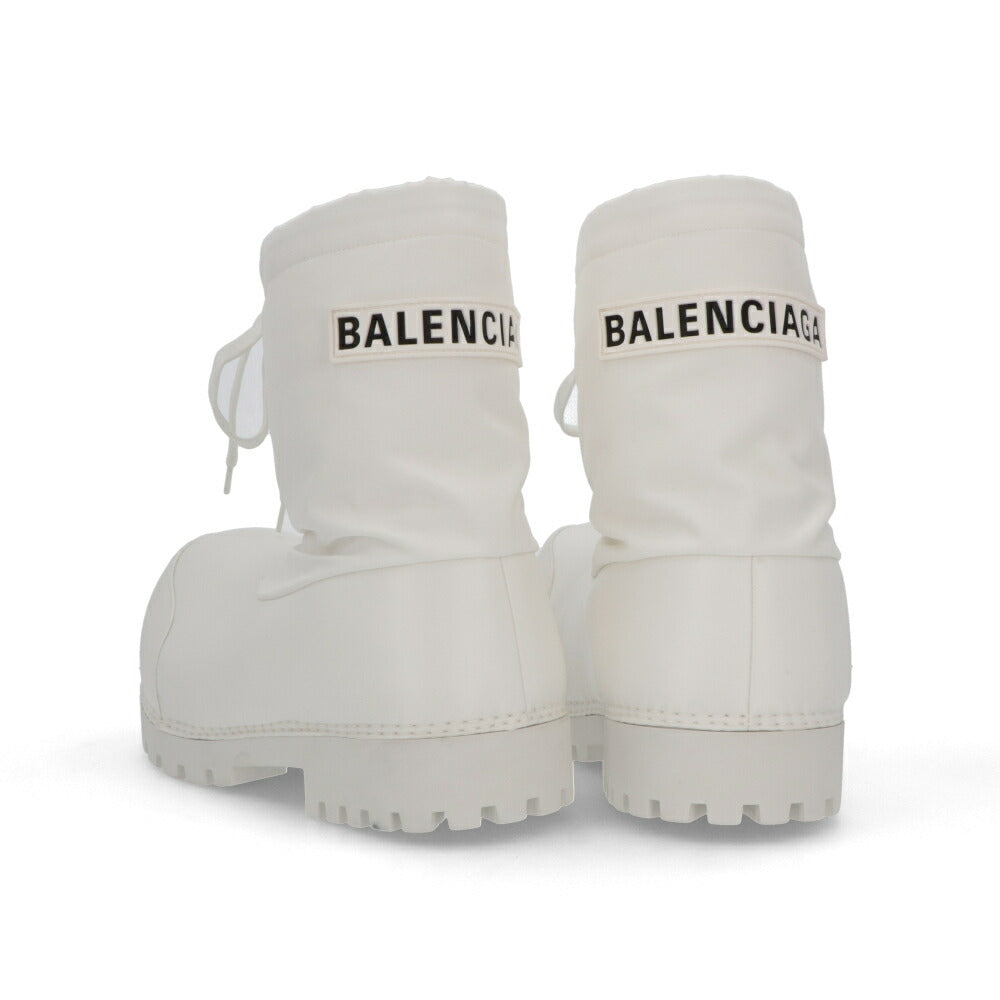 BALENCIAGA バレンシアガ ブーツ ALASKA ホワイト ロゴ 厚底 ショートブーツ 780558 W4SA1 9000