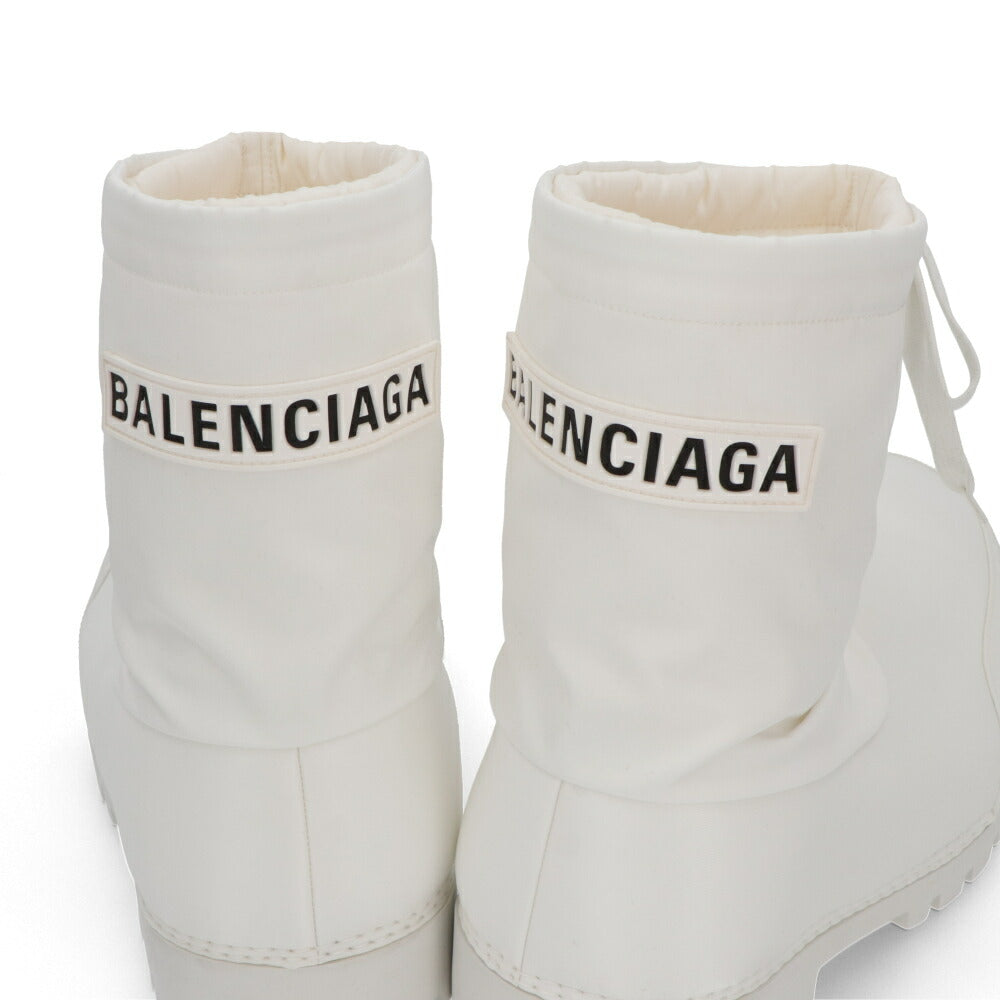 BALENCIAGA バレンシアガ ブーツ ALASKA ホワイト ロゴ 厚底 ショートブーツ 780558 W4SA1 9000