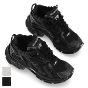 BALENCIAGA バレンシアガ レディース シューズ スニーカー ブラック 1100 ホワイト ポリウレタン ポリエステル ラバー ランナー 厚底 ロゴ 677402 W3RB1