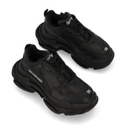 BALENCIAGA バレンシアガ レディース シューズ スニーカー ブラック フェイクレザー TRIPLE S SNEAKER 厚底スニーカー 524039 W2FA5