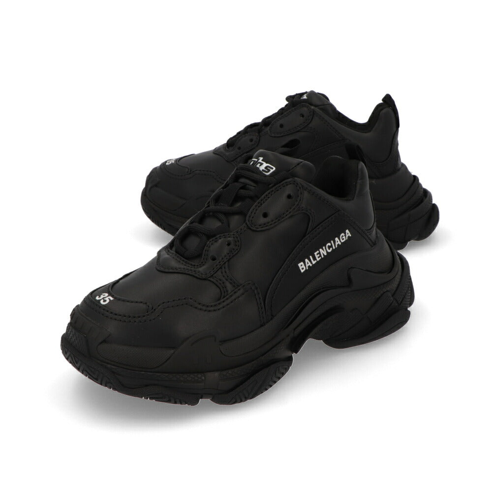 BALENCIAGA バレンシアガ レディース シューズ スニーカー ブラック フェイクレザー TRIPLE S SNEAKER 厚底スニーカー 524039 W2FA5