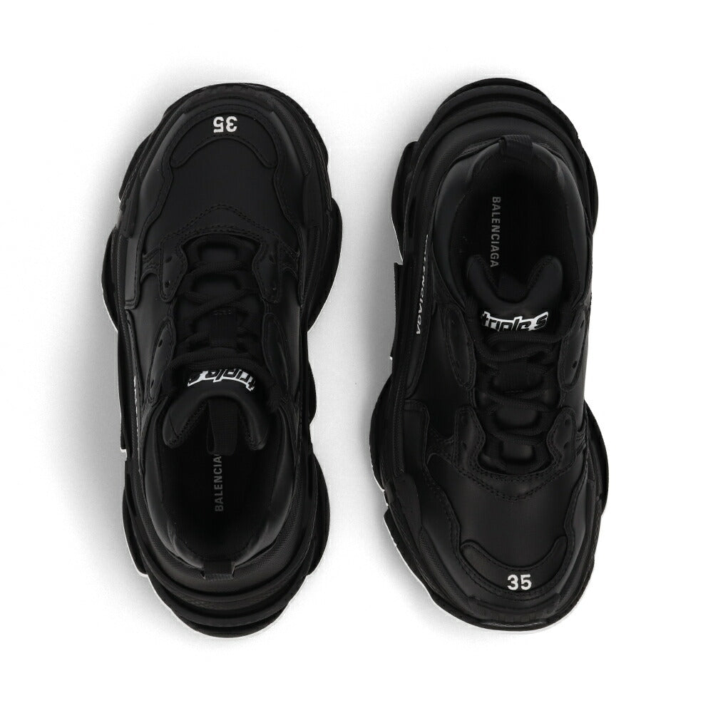 BALENCIAGA バレンシアガ レディース シューズ スニーカー ブラック フェイクレザー TRIPLE S SNEAKER 厚底スニーカー 524039 W2FA5