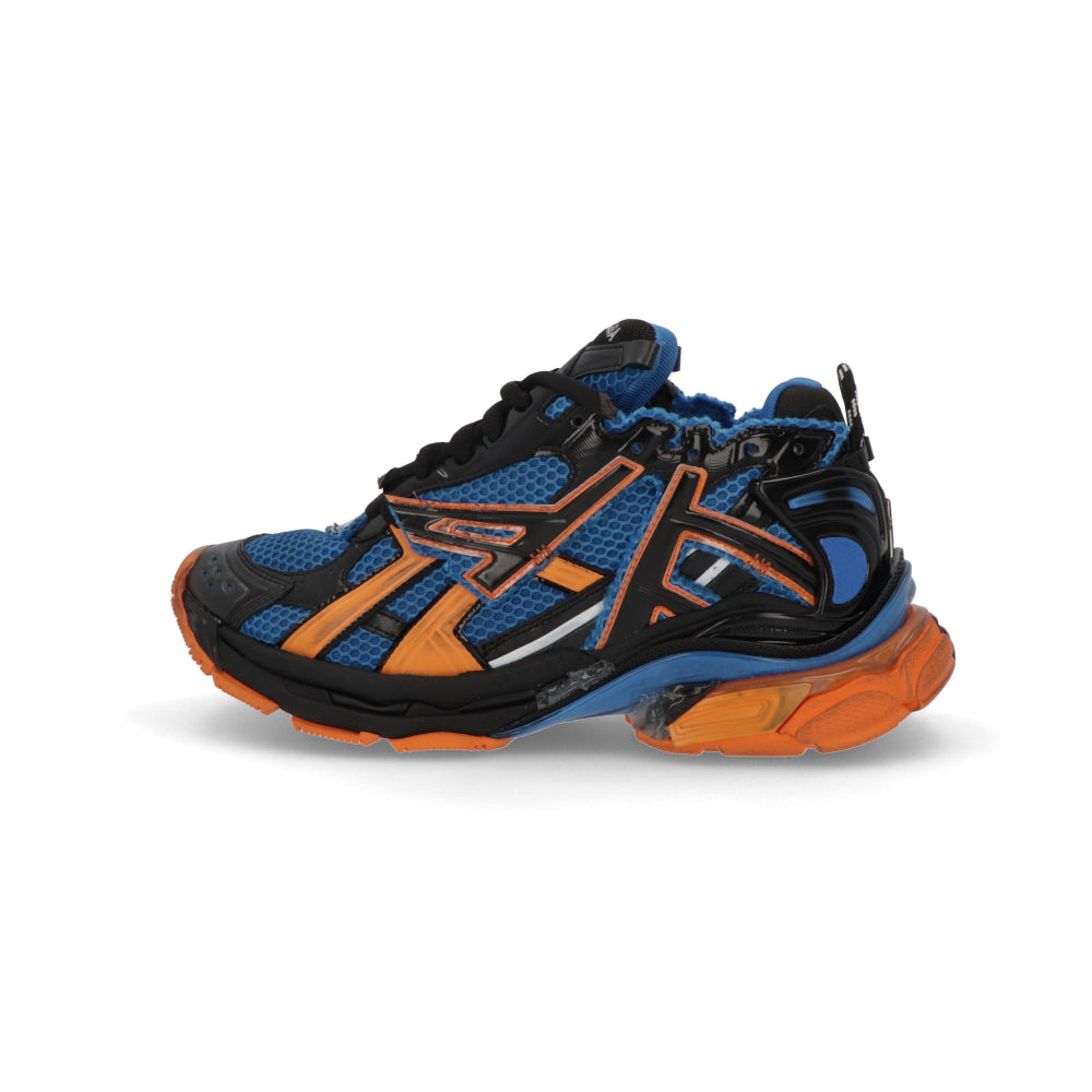BALENCIAGA バレンシアガ メンズ シューズ スニーカー ブルー×オレンジ メッシュ ナイロン RUNNER ランナー ダッドシューズ ローカット 677403 W3RB3