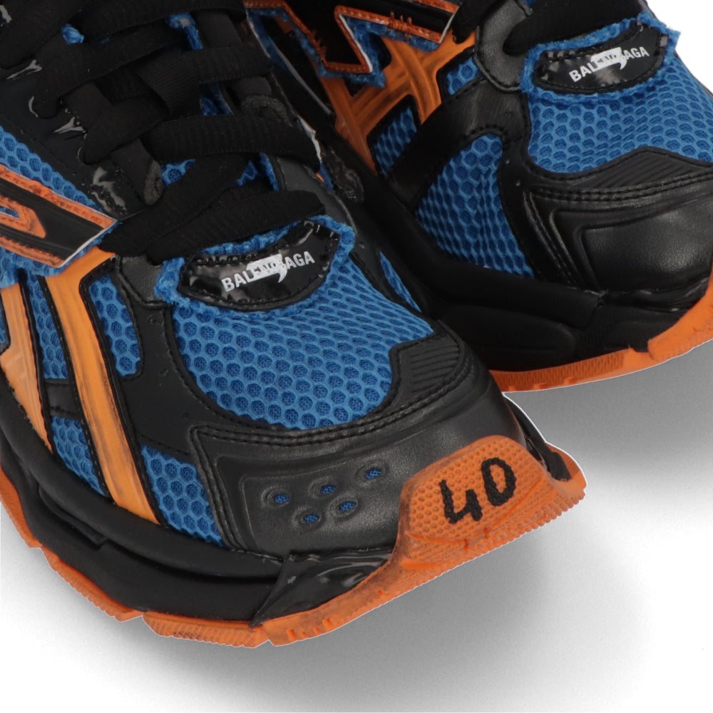 BALENCIAGA バレンシアガ メンズ シューズ スニーカー ブルー×オレンジ メッシュ ナイロン RUNNER ランナー ダッドシューズ ローカット 677403 W3RB3