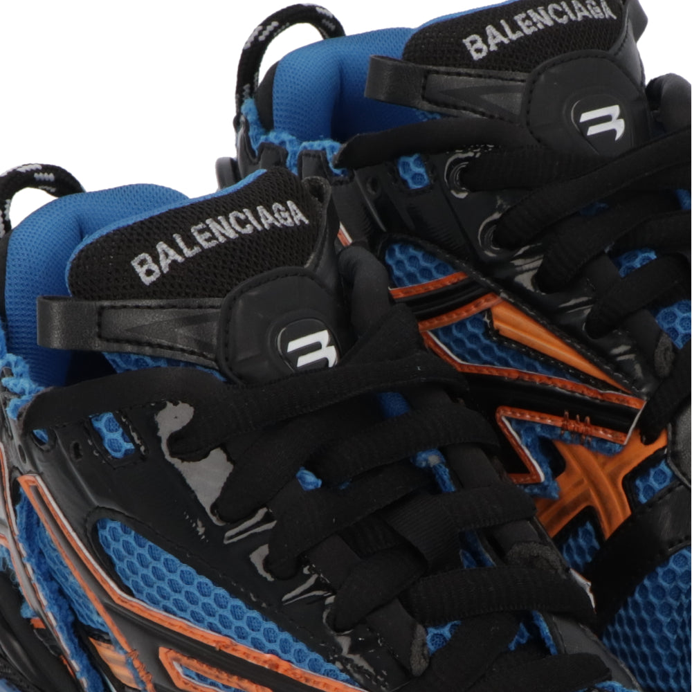 BALENCIAGA バレンシアガ メンズ シューズ スニーカー ブルー×オレンジ メッシュ ナイロン RUNNER ランナー ダッドシューズ ローカット 677403 W3RB3