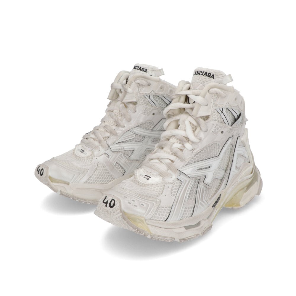 BALENCIAGA バレンシアガ メンズ シューズ スニーカー ホワイト メッシュ ナイロン ランナーハイトップ ハイカットスニーカー ミドル・ハイカット 695764 W3RH1