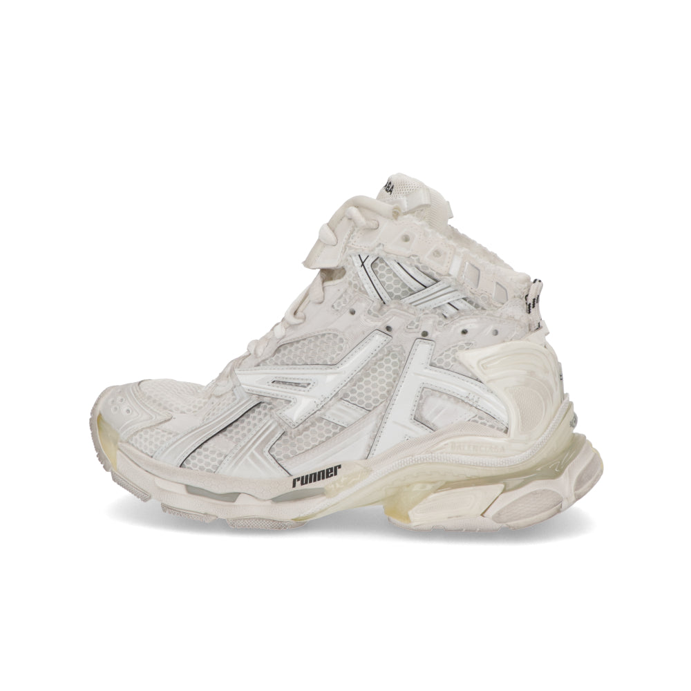 BALENCIAGA バレンシアガ メンズ シューズ スニーカー ホワイト メッシュ ナイロン ランナーハイトップ ハイカットスニーカー ミドル・ハイカット 695764 W3RH1