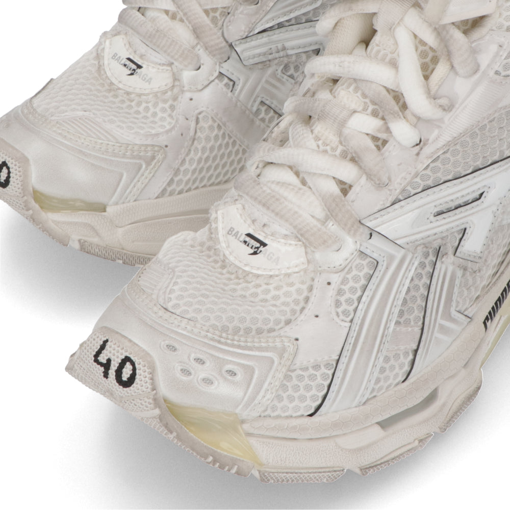 BALENCIAGA バレンシアガ メンズ シューズ スニーカー ホワイト メッシュ ナイロン ランナーハイトップ ハイカットスニーカー ミドル・ハイカット 695764 W3RH1
