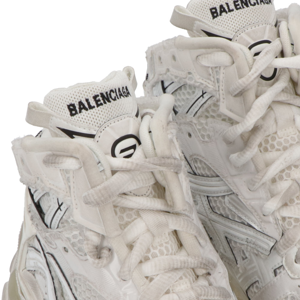 BALENCIAGA バレンシアガ メンズ シューズ スニーカー ホワイト メッシュ ナイロン ランナーハイトップ ハイカットスニーカー ミドル・ハイカット 695764 W3RH1