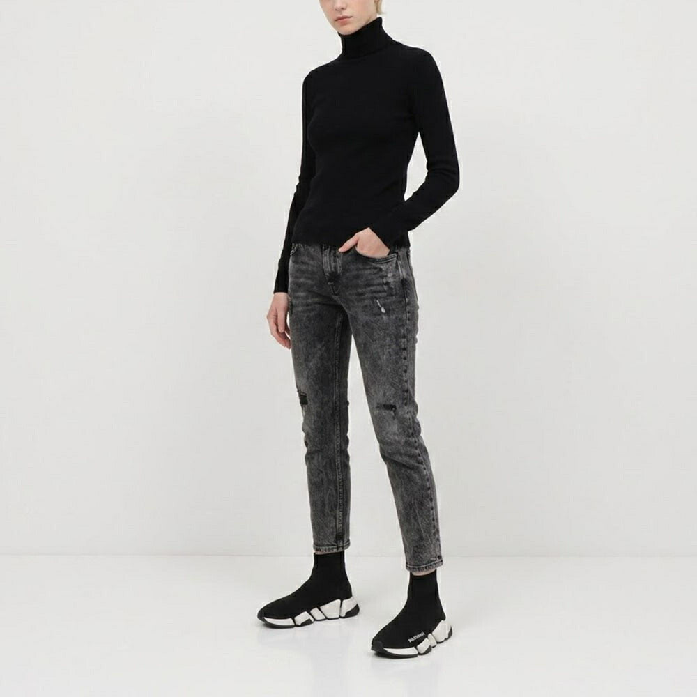 BALENCIAGA バレンシアガ レディース シューズ スニーカー ブラック ファブリック ラバー スピード2.0 ハイカット ソックススニーカー 617196 W2DB2