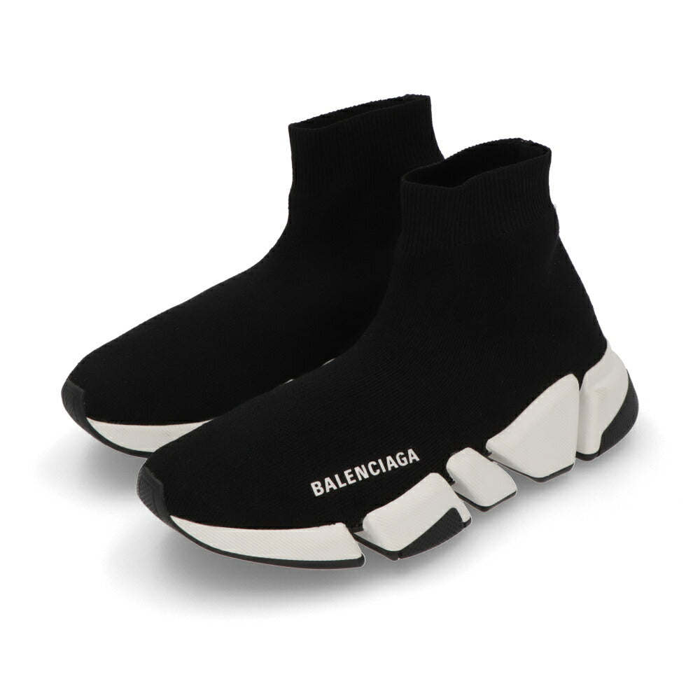 BALENCIAGA バレンシアガ レディース シューズ スニーカー ブラック ファブリック ラバー スピード2.0 ハイカット ソックススニーカー 617196 W2DB2