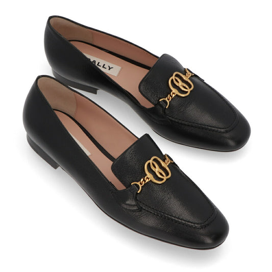 BALLY フラットシューズ OBRIEN BLACK GOAT GRAINED