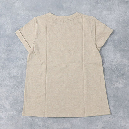 クロエ Chloe トップス Tシャツ・カットソー レディース ベージュ ホワイト コットン ロゴ 刺繍 クルーネック キッズモデル カットソー 半袖 C20112 C03