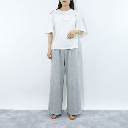 クロエ Chloe トップス Tシャツ・カットソー レディース ホワイト コットン Chloe Kids ロゴ クルーネック キッズモデル カットソー 半袖 C20111 117