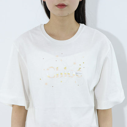 クロエ Chloe トップス Tシャツ・カットソー レディース ホワイト コットン Chloe Kids ロゴ クルーネック キッズモデル カットソー 半袖 C20111 117