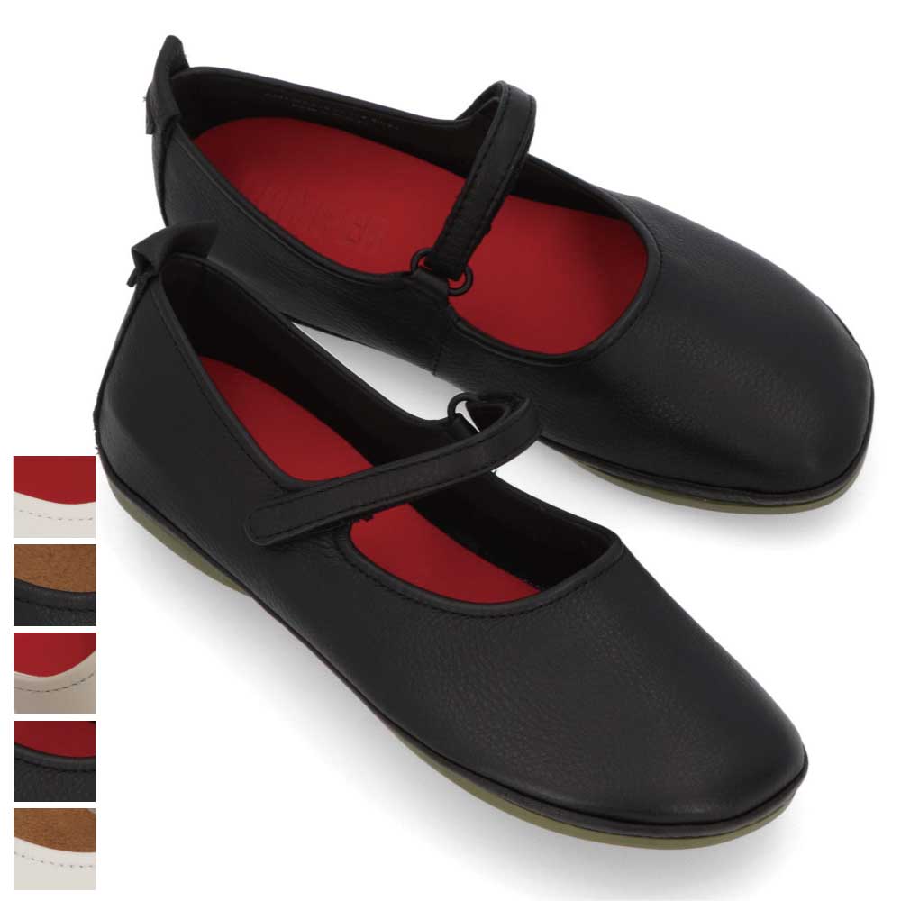 CAMPER パンプス Right Nina ブラック×レッド アイボリー ホワイト ブラック×ブラウン グレー ライトニナ K201365