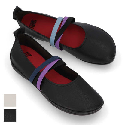 CAMPER パンプス Twins ホワイト ブラック テキスタイルツインズ K201665