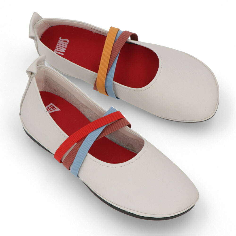 CAMPER パンプス Twins ホワイト ブラック テキスタイルツインズ K201665