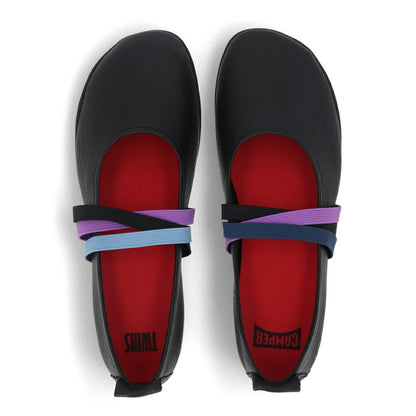 CAMPER パンプス Twins ホワイト ブラック テキスタイルツインズ K201665