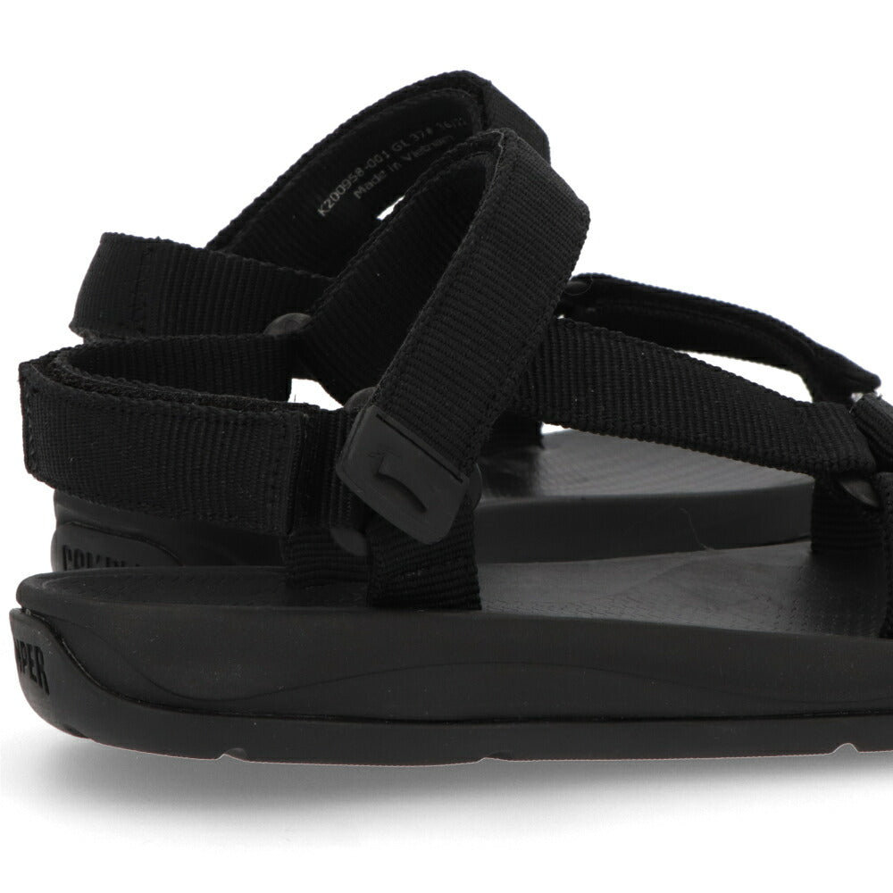 CAMPER サンダル Match ブラック リサイクルポリエステル スポーティ―サンダル ロゴ K200958