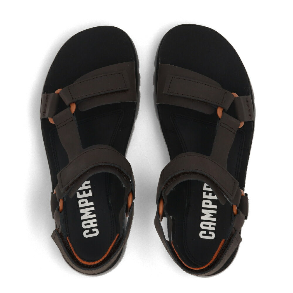 CAMPER サンダル ORUGA ブラウン グリーン レザー オルガ スポーツサンダル K100416