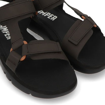 CAMPER サンダル ORUGA ブラウン グリーン レザー オルガ スポーツサンダル K100416