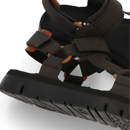 CAMPER サンダル ORUGA ブラウン グリーン レザー オルガ スポーツサンダル K100416