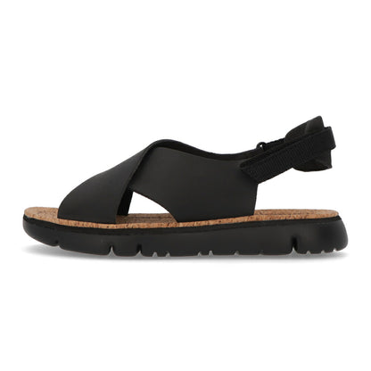 CAMPER サンダル ORUGA ブラック ホワイト オルガサンダル クロスベルトデザイン K200157