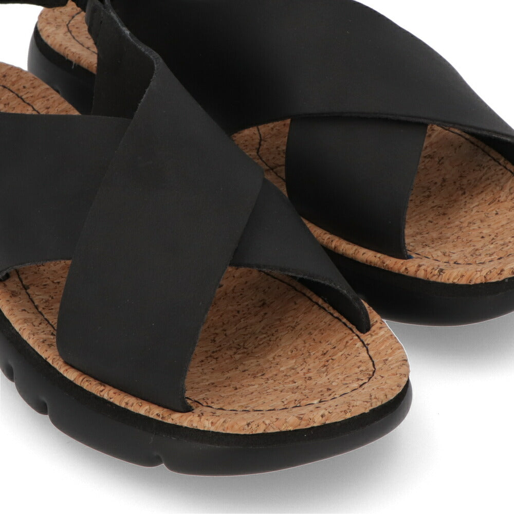 CAMPER サンダル ORUGA ブラック ホワイト オルガサンダル クロスベルトデザイン K200157