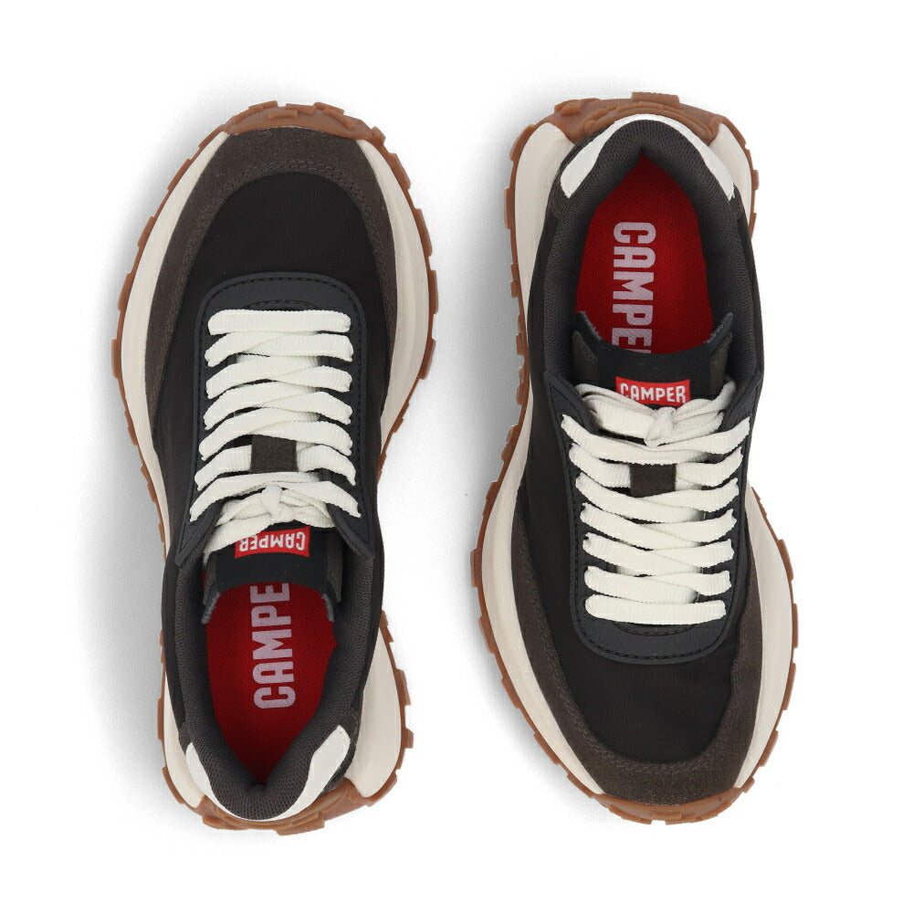 CAMPER スニーカー Drift Trail ダークグレー リサイクルPET ドリフトトレイル ロゴ マルチカラー K201462