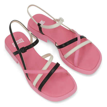 CAMPER サンダル Twins ピンク ツインズ チャンキーヒール K201487