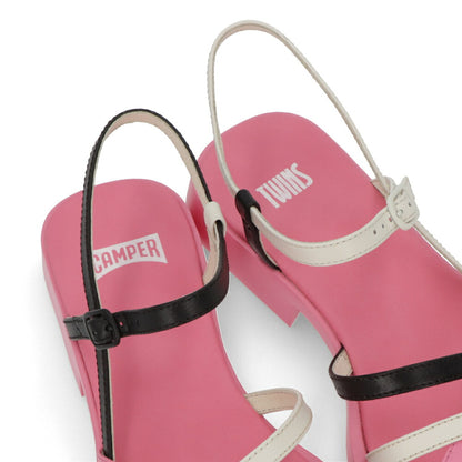 CAMPER サンダル Twins ピンク ツインズ チャンキーヒール K201487