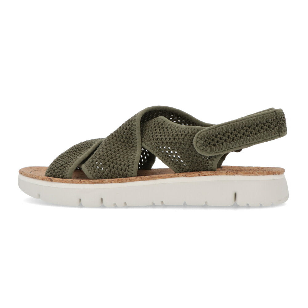 CAMPER サンダル Oruga グリーン テキスタイル オルガ クロスストラップ メッシュサンダル K201562