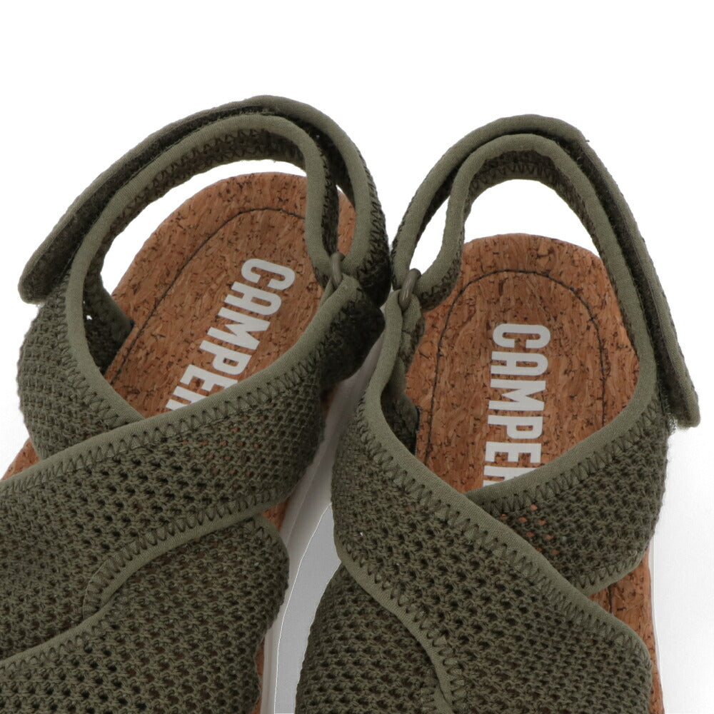 CAMPER カンペール サンダル Oruga グリーン テキスタイル オルガ クロスストラップ メッシュサンダル K201562