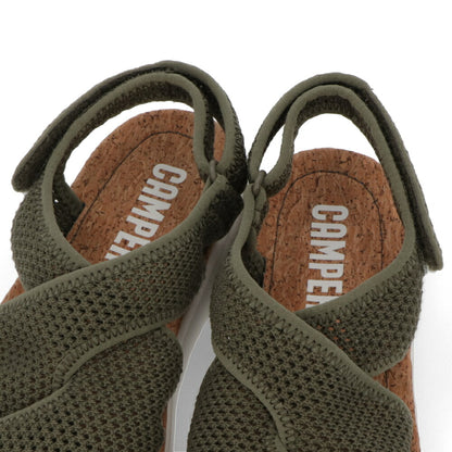 CAMPER サンダル Oruga グリーン テキスタイル オルガ クロスストラップ メッシュサンダル K201562
