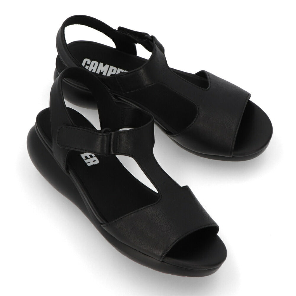 CAMPER サンダル ブラック アイボリー サンダル 厚底 ウェッジサンダル K200612