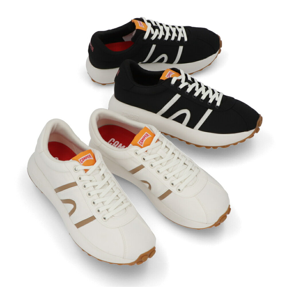 CAMPER スニーカー Pelotas Athens ブラック アイボリー 厚底 ローカット K100943