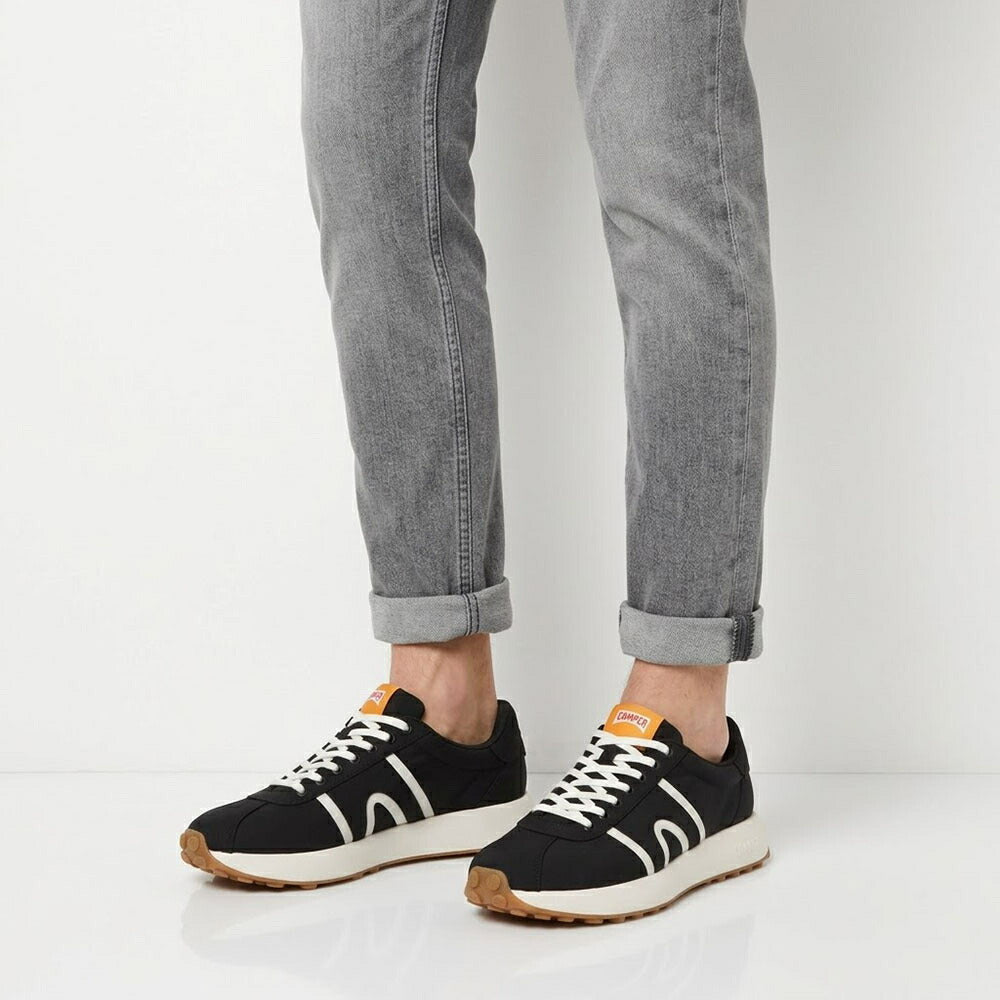 CAMPER スニーカー Pelotas Athens ブラック アイボリー 厚底 ローカット K100943