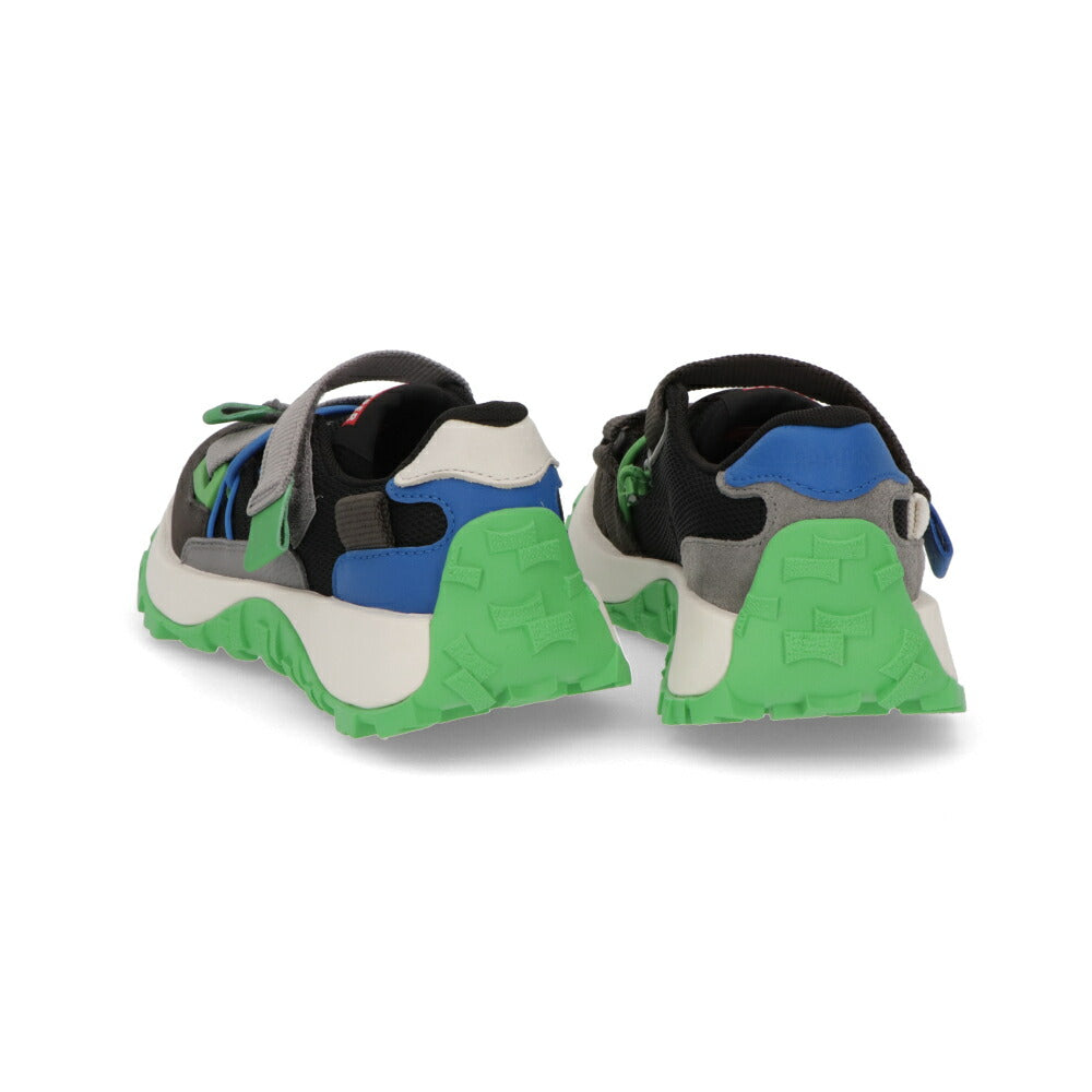 CAMPER スニーカー Twins ブラック×グリーン ツインズ アシンメトリー スポーティー K201538