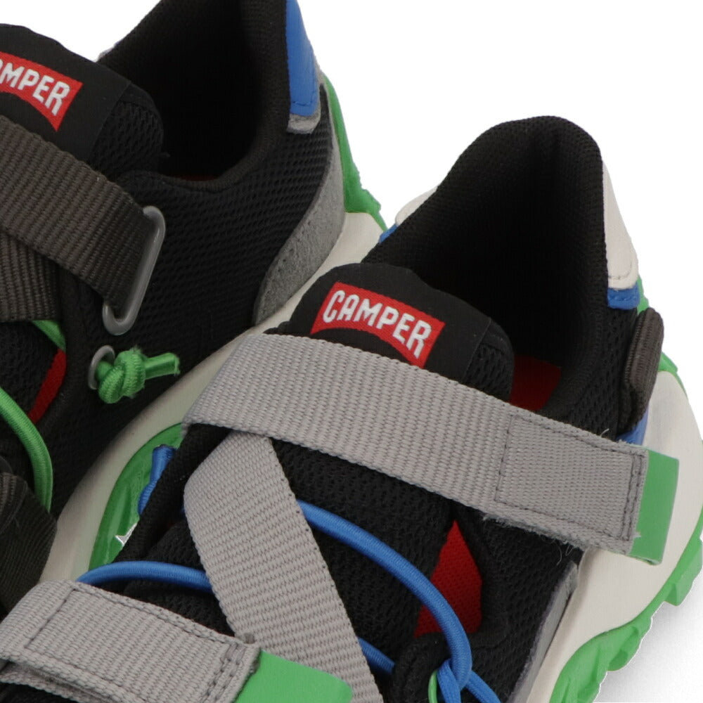 CAMPER スニーカー Twins ブラック×グリーン ツインズ アシンメトリー スポーティー K201538