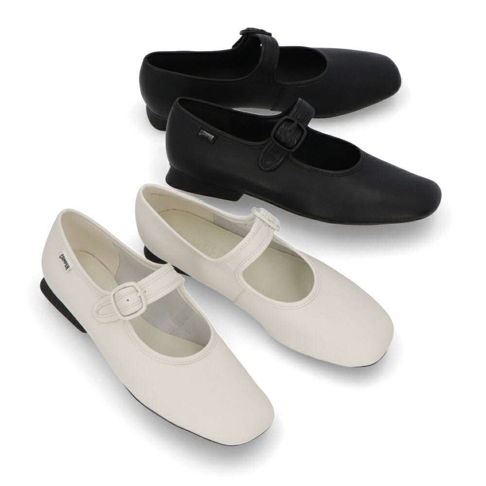 CAMPER パンプス Casi Myra ブラック アイボリー カシマイラ フラットシューズ バレエシューズ K201629