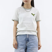 COACH Tシャツ ライトグレー レキシー 恐竜 ワンポイント 半袖 CZ457