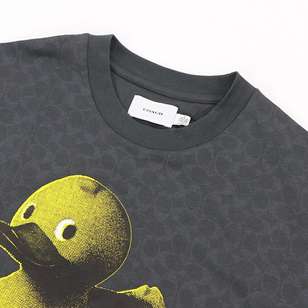 COACH Tシャツ チャコールグレー ダック フロントプリント 半袖 CY393