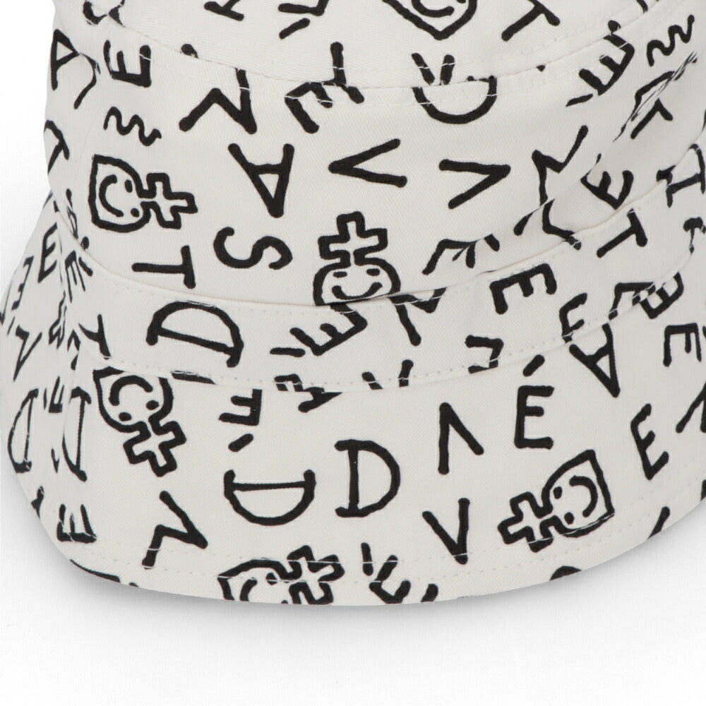 DEVASTEE バケットハット ロゴ 総柄 グラフィック