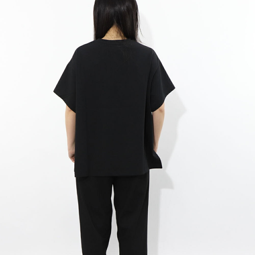 DEVASTEE Tシャツ プリント ロゴ ヘムトップス アシメ